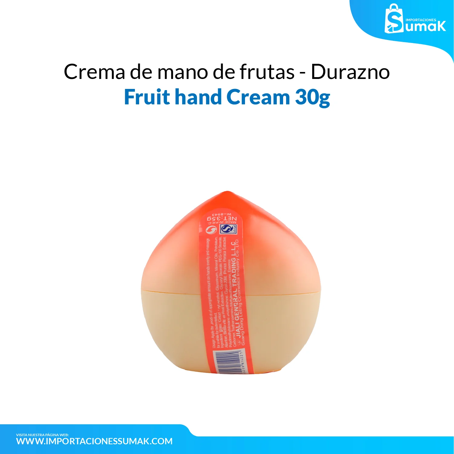 FRUIT OF THE WOKALI – CUIDADO DE MANOS – CREMA DE MANO DE FRUTAS – 30gr - Image 3