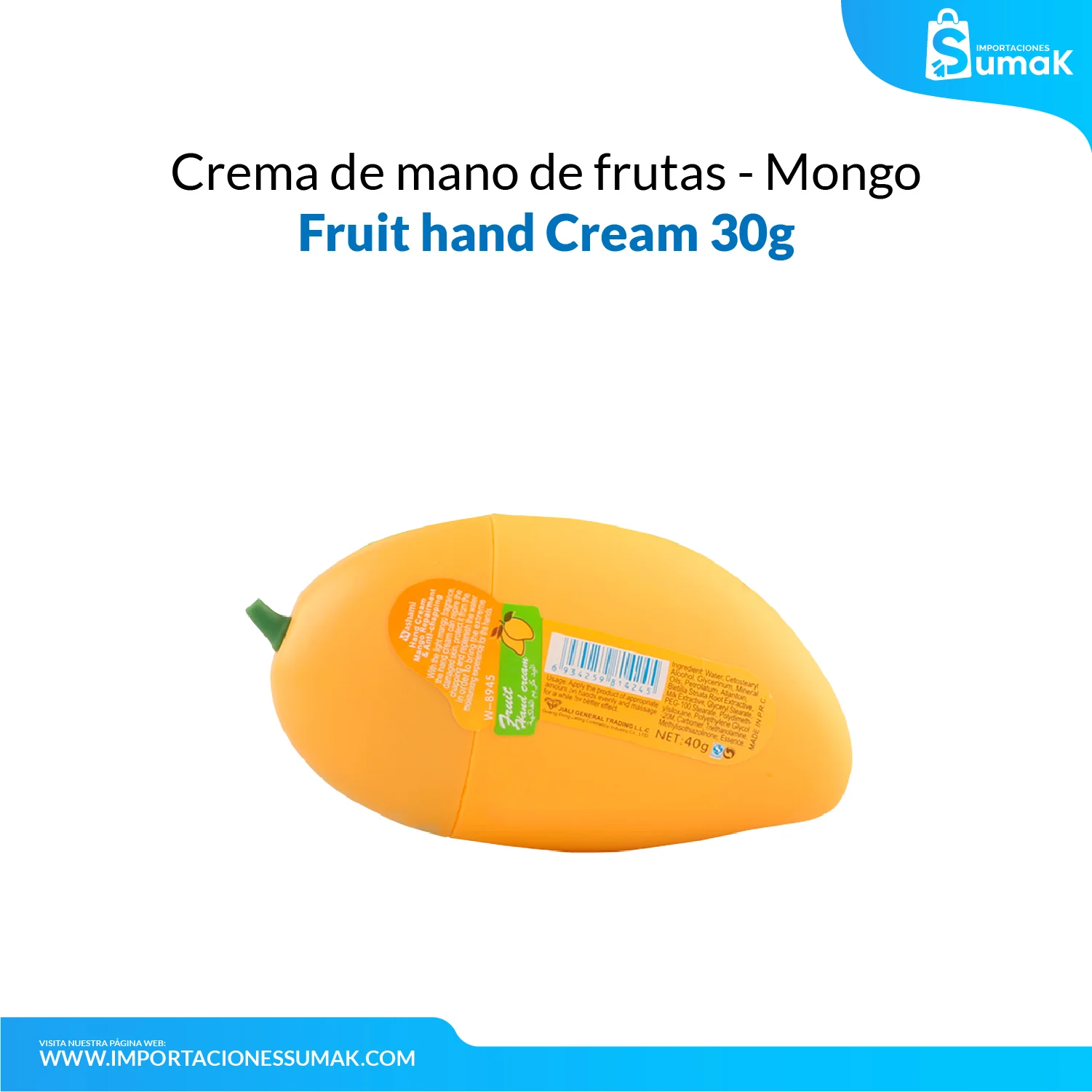 FRUIT OF THE WOKALI – CUIDADO DE MANOS – CREMA DE MANO DE FRUTAS – 30gr - Image 6
