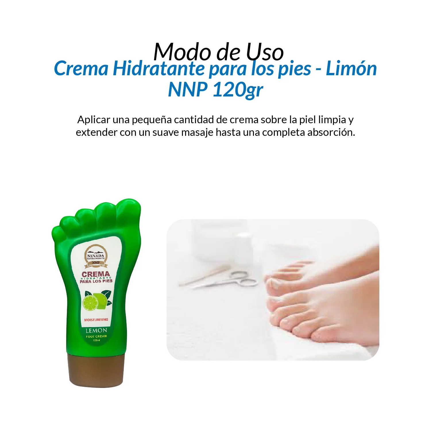 Crema Hidratante para los pies con fragancia a Limon 120ml - Image 3