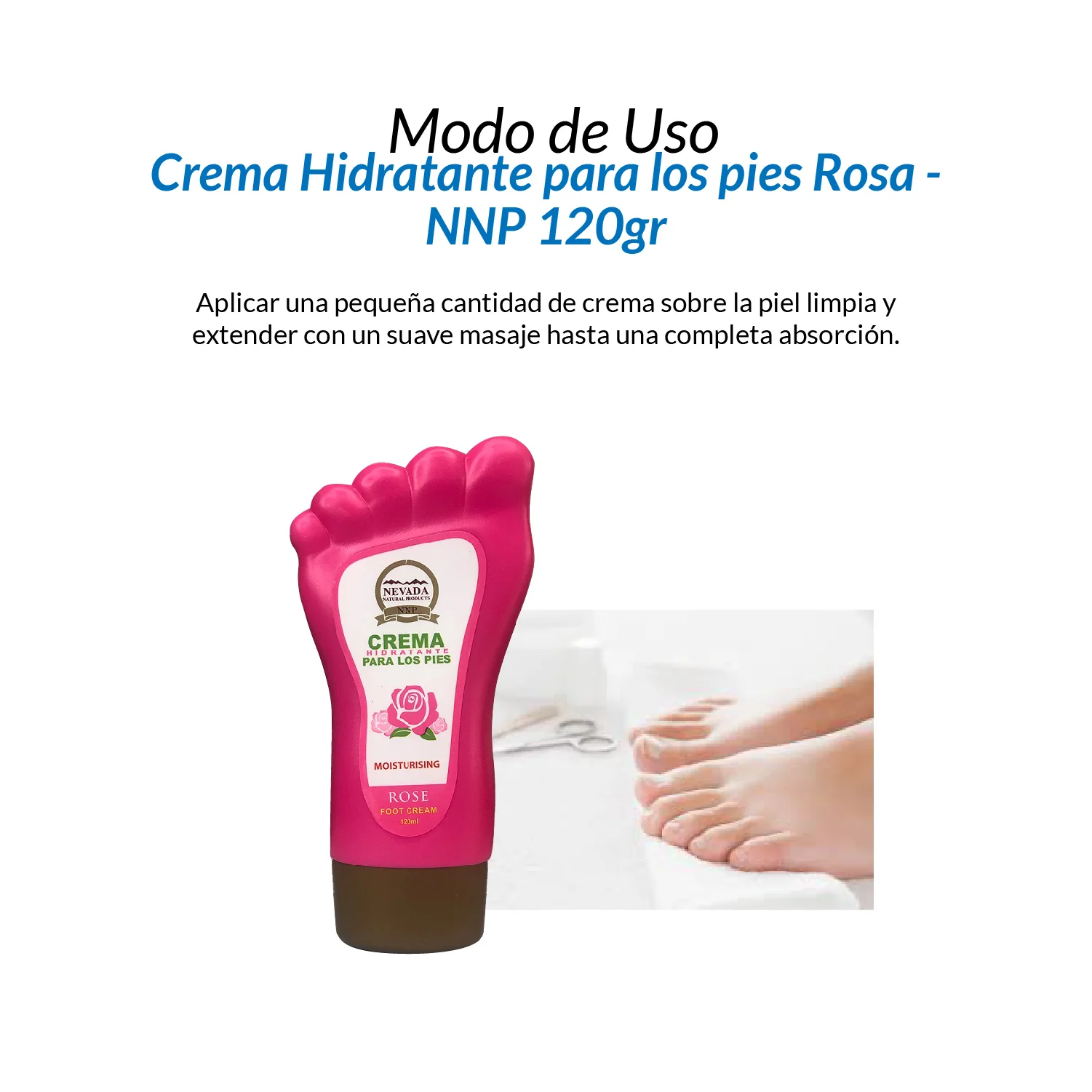 Crema Hidratante para los pies - Rosa 120ml - Image 3