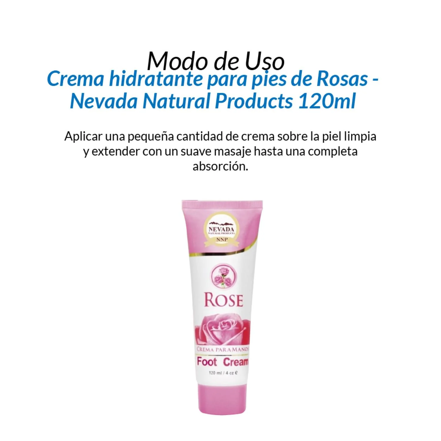 Crema hidratante para pies de Rosas Nevada Natural 120ml - Image 4