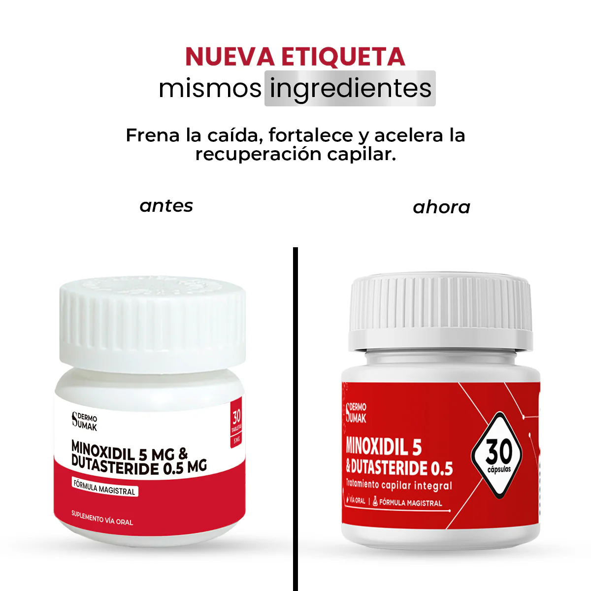 Minoxidil 5 mg & Dutasteride 0.5 mg x 30 Cápsulas - Dermo Sumak - Image 3