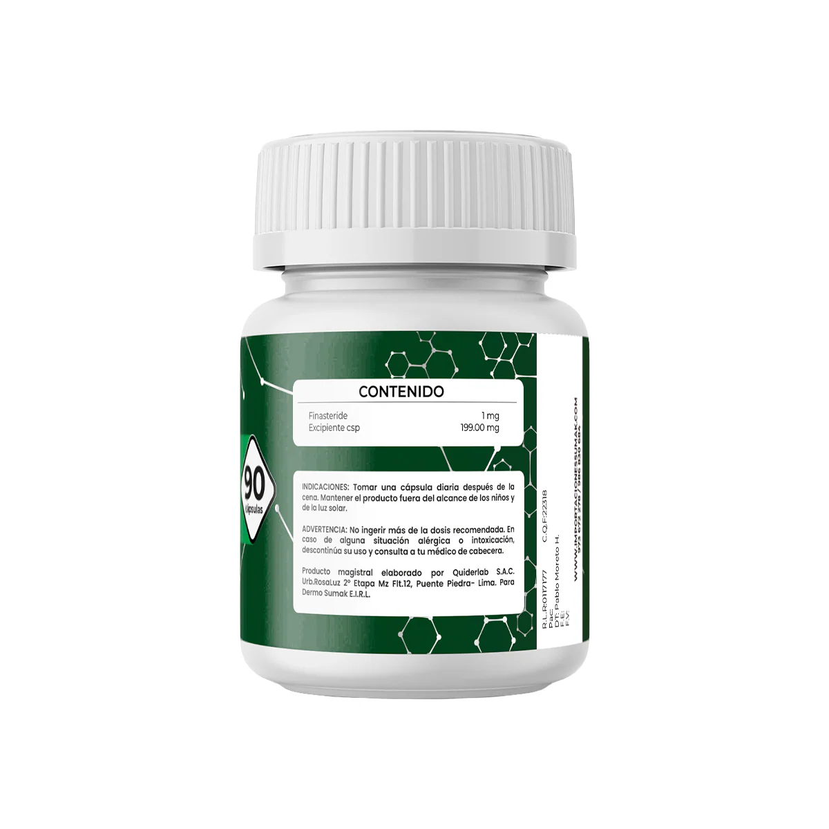 Finasteride 1 mg x 90 Cápsulas - Dermo Sumak - Image 4