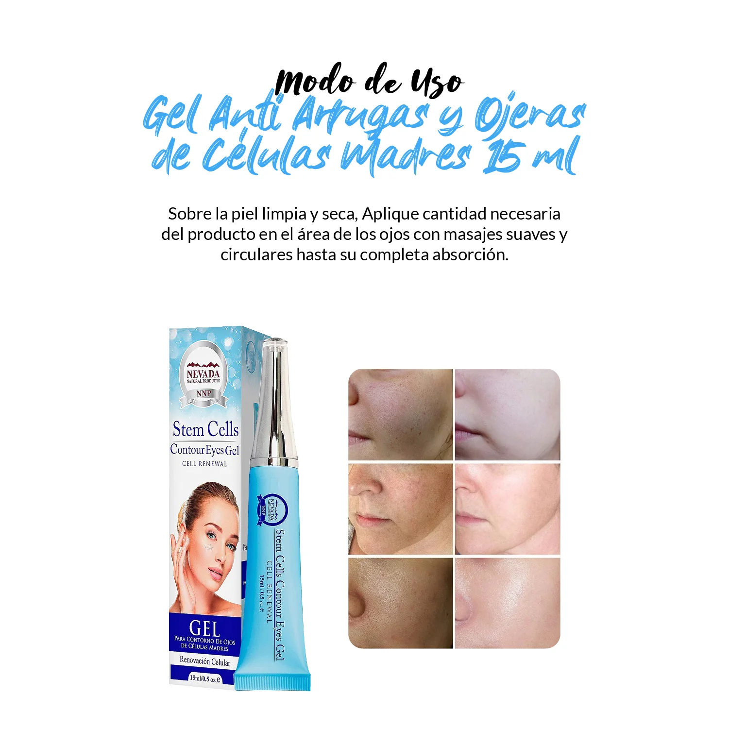 Gel anti-arrugas y ojeras de células madres - NNP 15 ml - Image 4