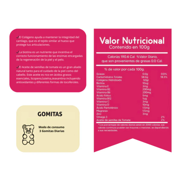Gomitas Adultos Colágeno y Biotina - Sottcor - Image 3