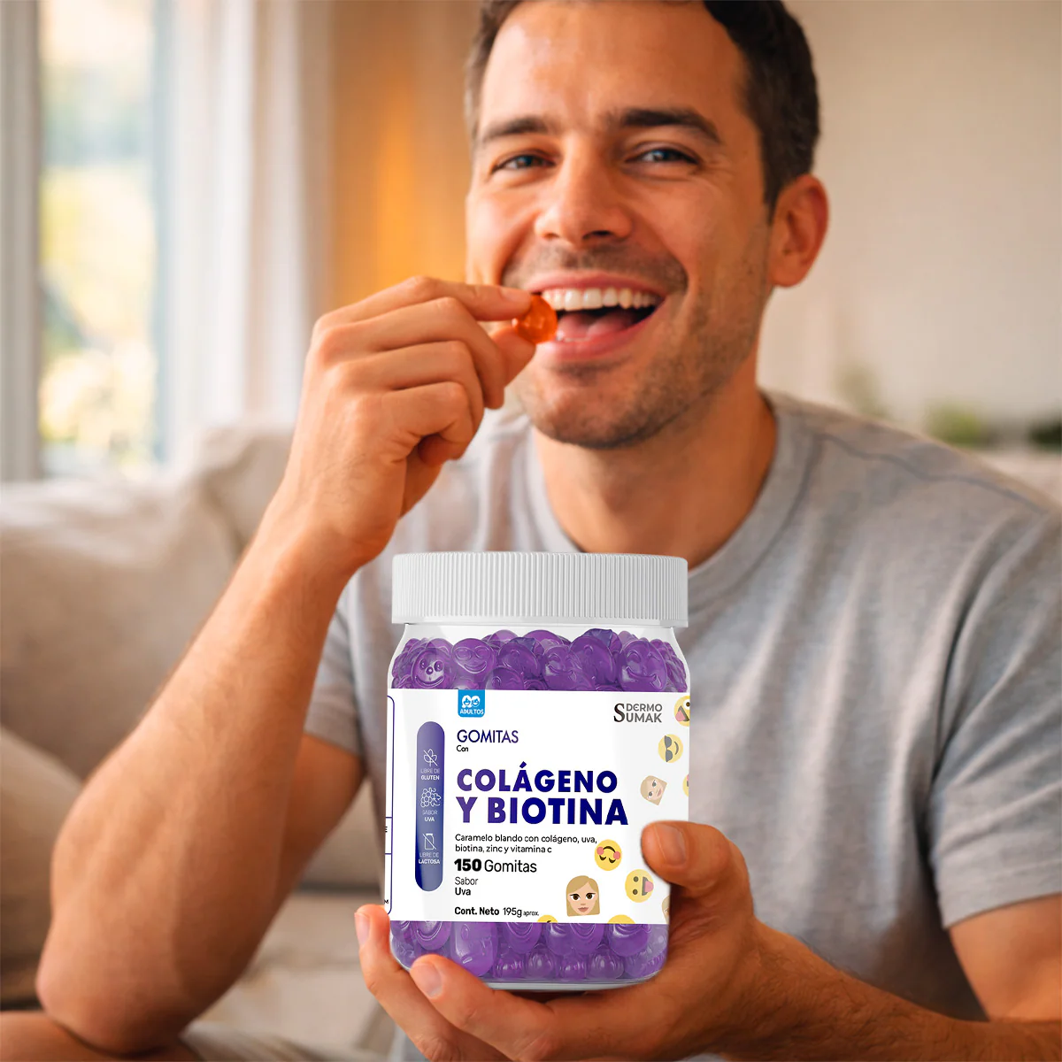 GOMITAS COLÁGENO Y BIOTINA - ADULTO 150 GOMITAS - DERMO SUMAK - Image 6