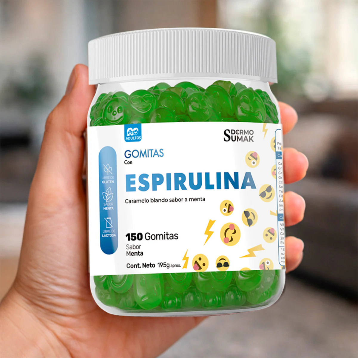 GOMITAS ESPIRULINA - ADULTO 150 GOMITAS - DERMO SUMAK - Image 5