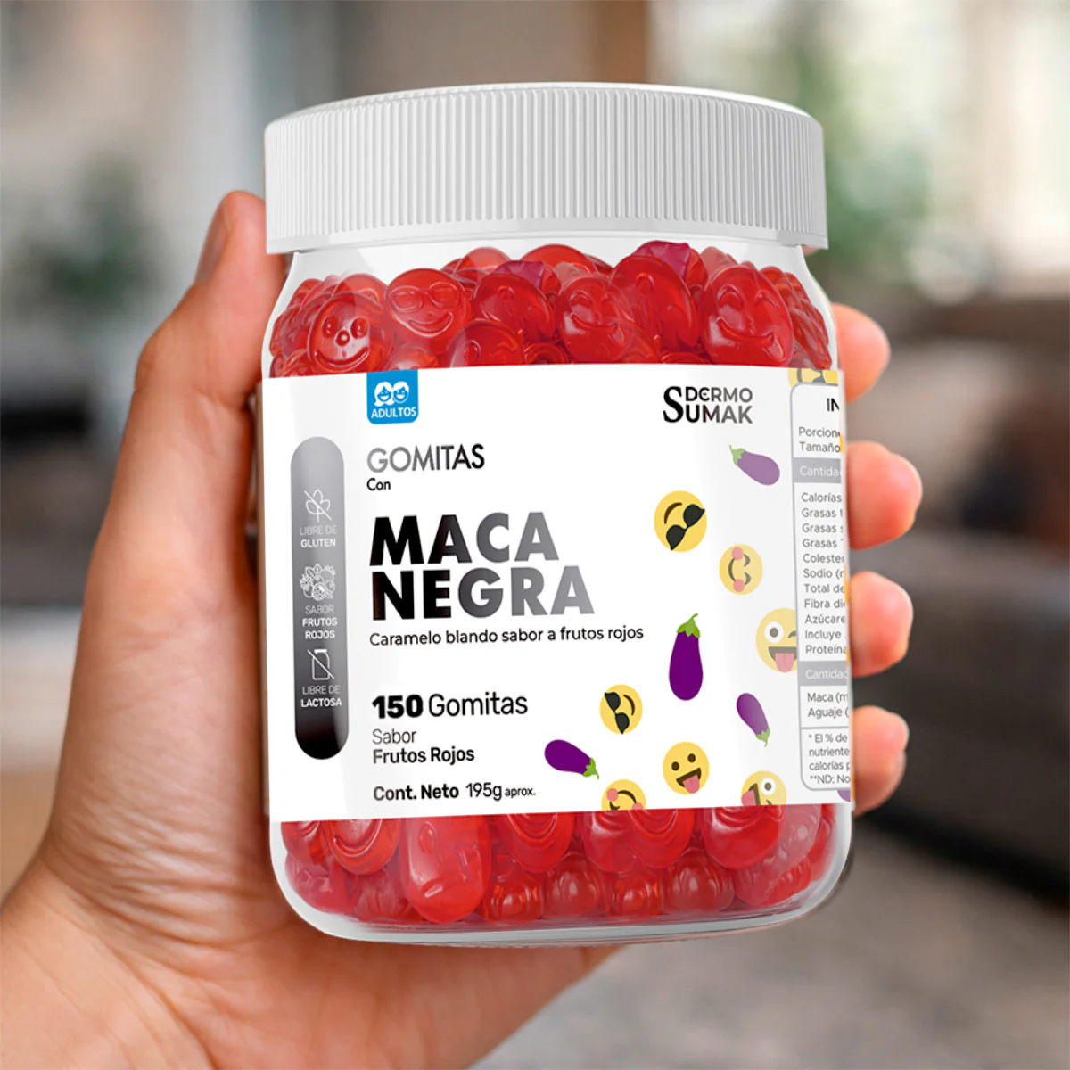 GOMITAS MACA NEGRA - ADULTO 150 GOMITAS - DERMO SUMAK - Image 5