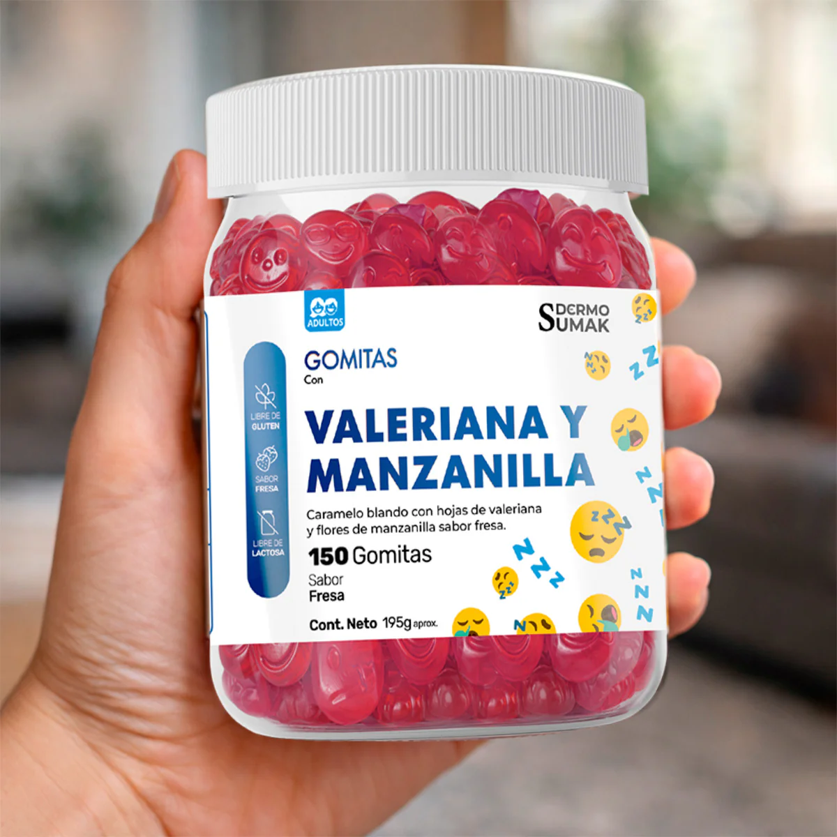 GOMITAS VALERIANA Y MANZANILLA - ADULTO 150 GOMITAS - DERMO SUMAK - Image 5