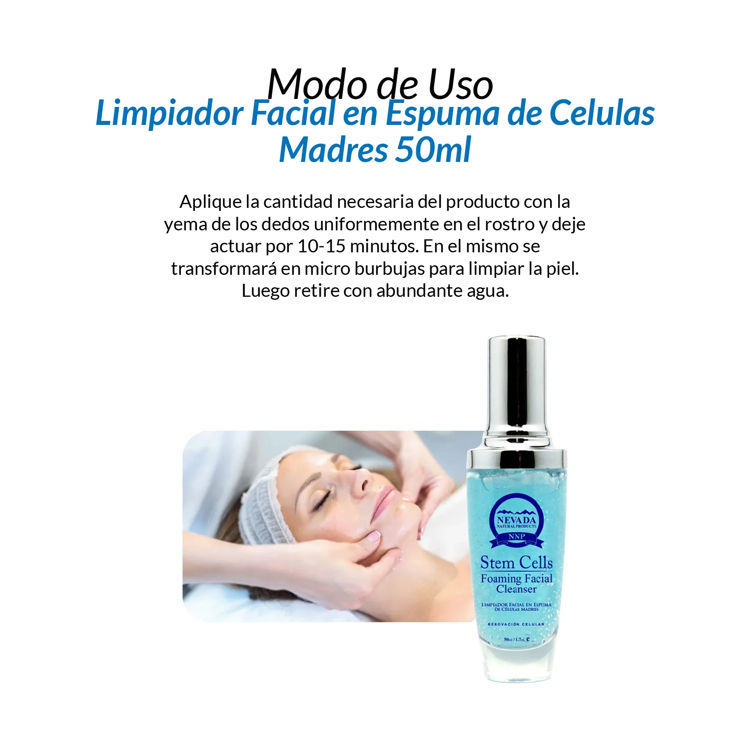 Limpiador Facial en Espuma de Celulas Madres 50ml - Image 5