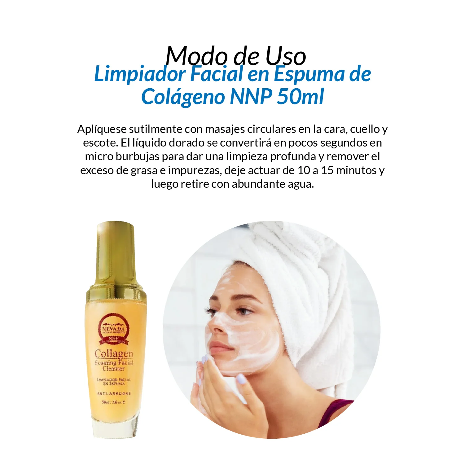 Limpiador Facial en Espuma de Colágeno 50ml - Image 5